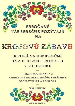 Krojová zábava v Hlbokom